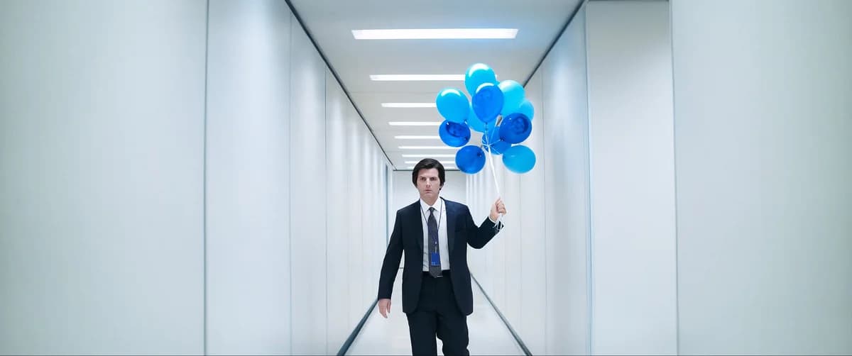 Adam Scott as Mark Scout in the Apple TV+ series Severance
